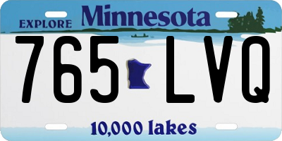 MN license plate 765LVQ