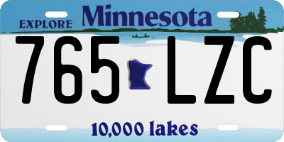 MN license plate 765LZC