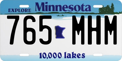 MN license plate 765MHM