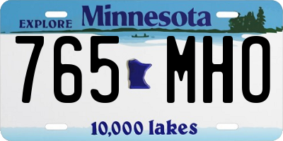 MN license plate 765MHO