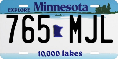 MN license plate 765MJL