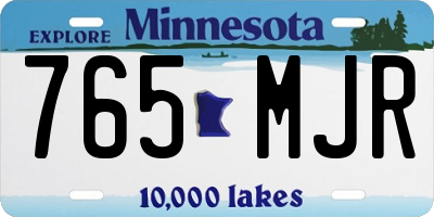MN license plate 765MJR