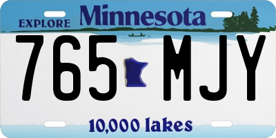 MN license plate 765MJY