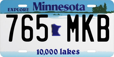 MN license plate 765MKB