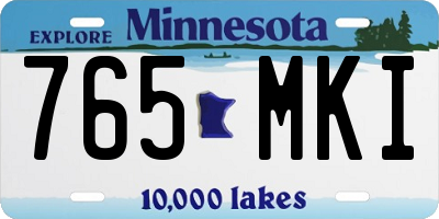 MN license plate 765MKI