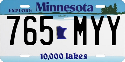 MN license plate 765MYY