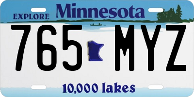 MN license plate 765MYZ
