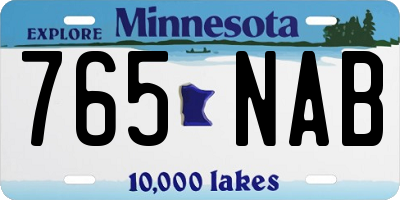 MN license plate 765NAB