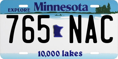 MN license plate 765NAC