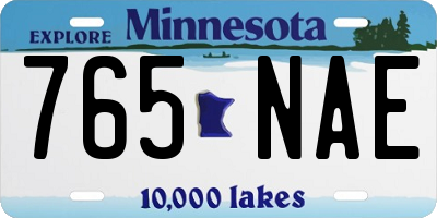 MN license plate 765NAE