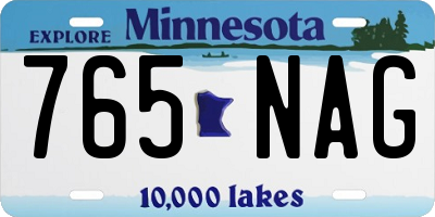 MN license plate 765NAG