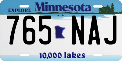MN license plate 765NAJ