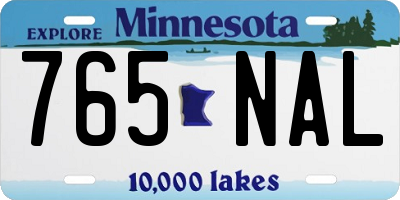 MN license plate 765NAL