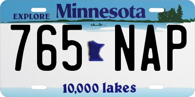 MN license plate 765NAP