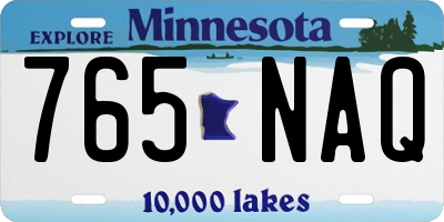 MN license plate 765NAQ
