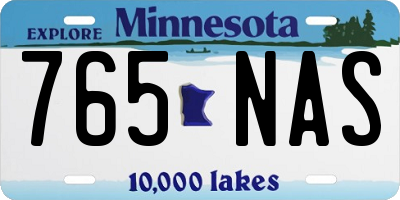 MN license plate 765NAS