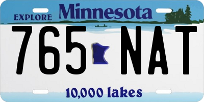 MN license plate 765NAT