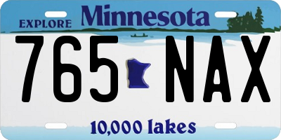 MN license plate 765NAX