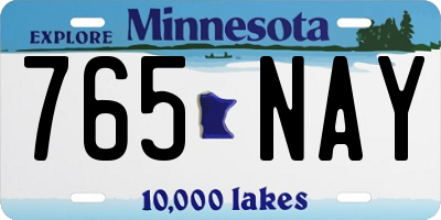 MN license plate 765NAY