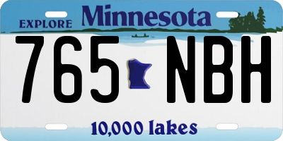 MN license plate 765NBH