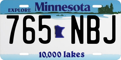 MN license plate 765NBJ