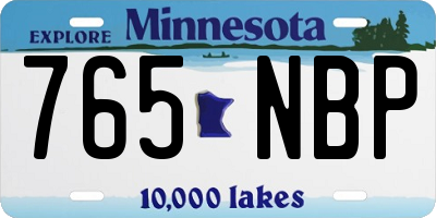 MN license plate 765NBP