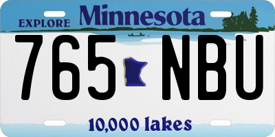 MN license plate 765NBU
