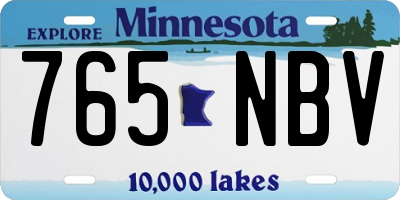 MN license plate 765NBV