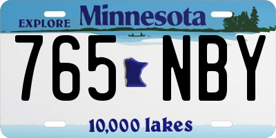 MN license plate 765NBY