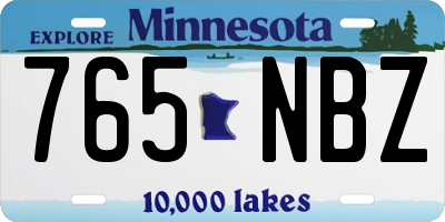 MN license plate 765NBZ