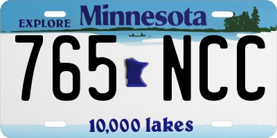 MN license plate 765NCC