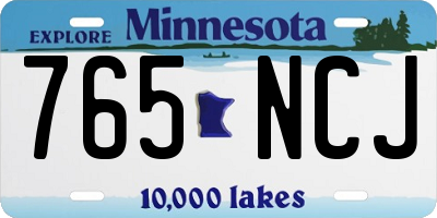 MN license plate 765NCJ