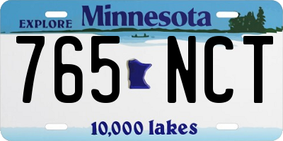 MN license plate 765NCT