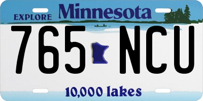 MN license plate 765NCU