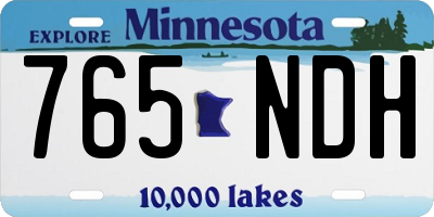MN license plate 765NDH