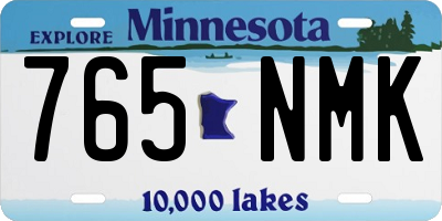MN license plate 765NMK