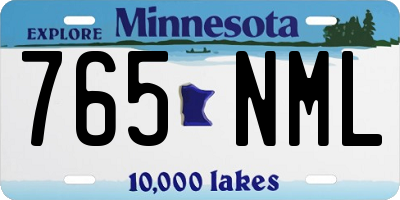 MN license plate 765NML