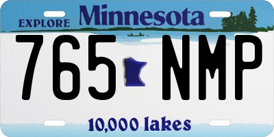 MN license plate 765NMP