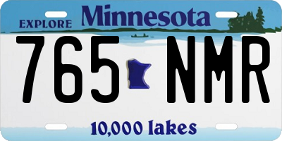 MN license plate 765NMR