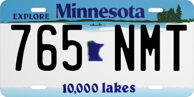 MN license plate 765NMT