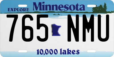 MN license plate 765NMU