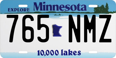 MN license plate 765NMZ