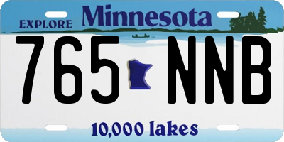 MN license plate 765NNB