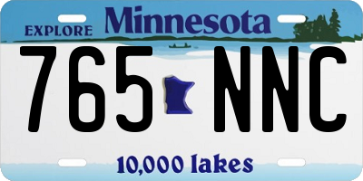MN license plate 765NNC