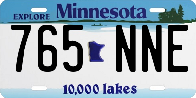 MN license plate 765NNE