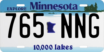 MN license plate 765NNG