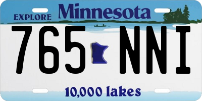 MN license plate 765NNI