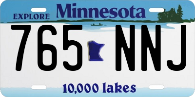 MN license plate 765NNJ