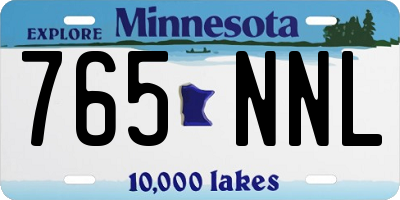 MN license plate 765NNL