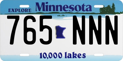 MN license plate 765NNN